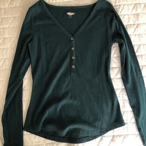 Old navy green henley size small